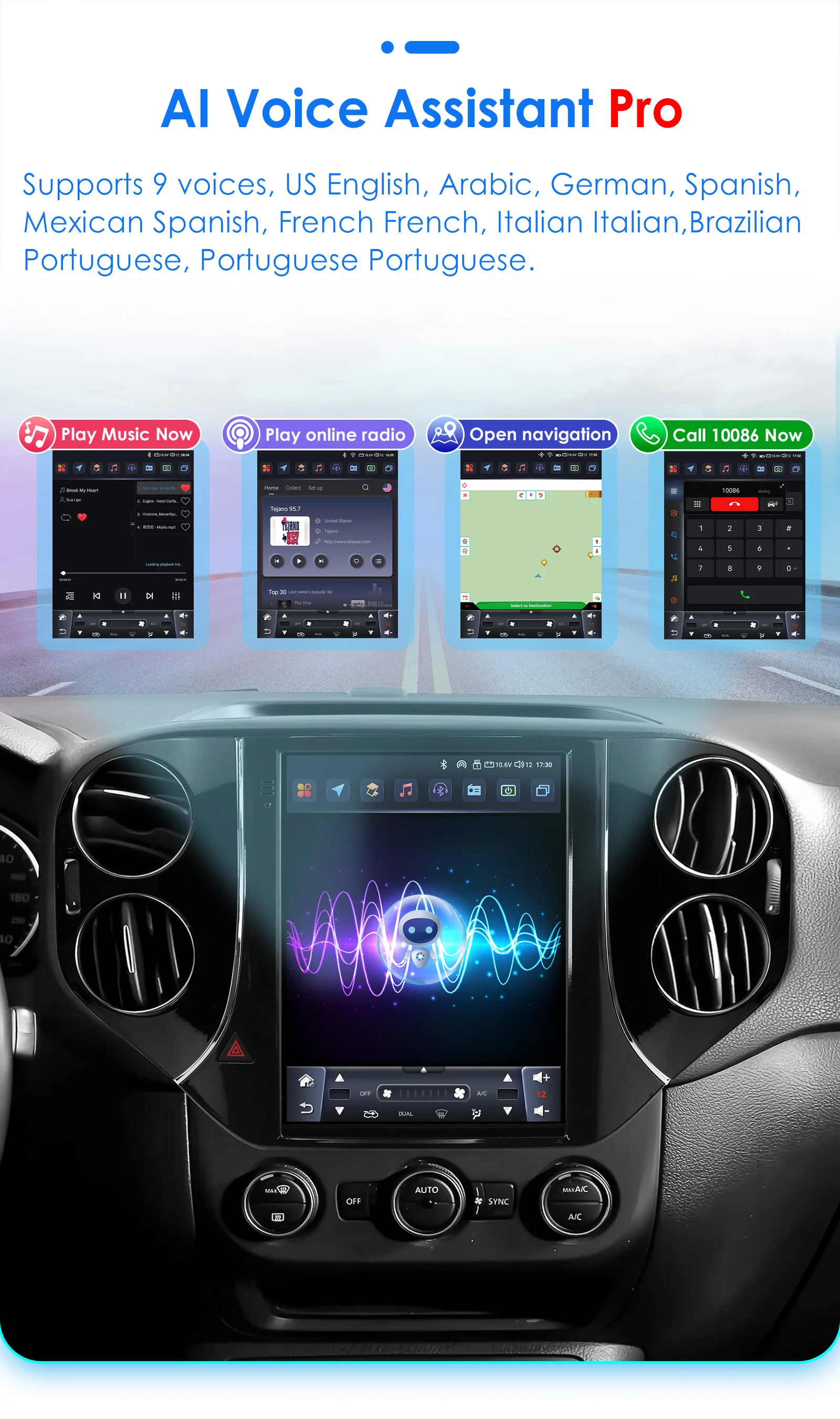 9.7"Android 13 Autoradio for VW Volkswagen Tiguan 1NF 2007-2016 Multimedia player Car radio GPS navi Stereo 4G Carplay Head Unit