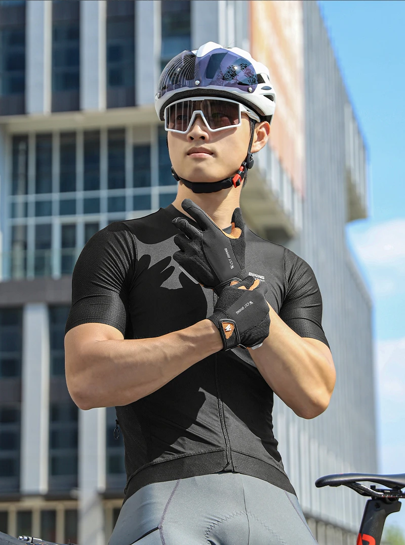 WEST BIKING Autumn Winter Men's Full Finger Cycling Gloves Touch Screen Anti-Slip Sports Gloves Thin Breathable /Thick Thermal