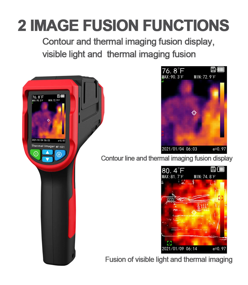 Noyafa Nf 521 Handheld Infrared Thermal Imager 340x240 Resolution Imaging 1024 Pixel Sensor Floor Heating Detector Thermometer
