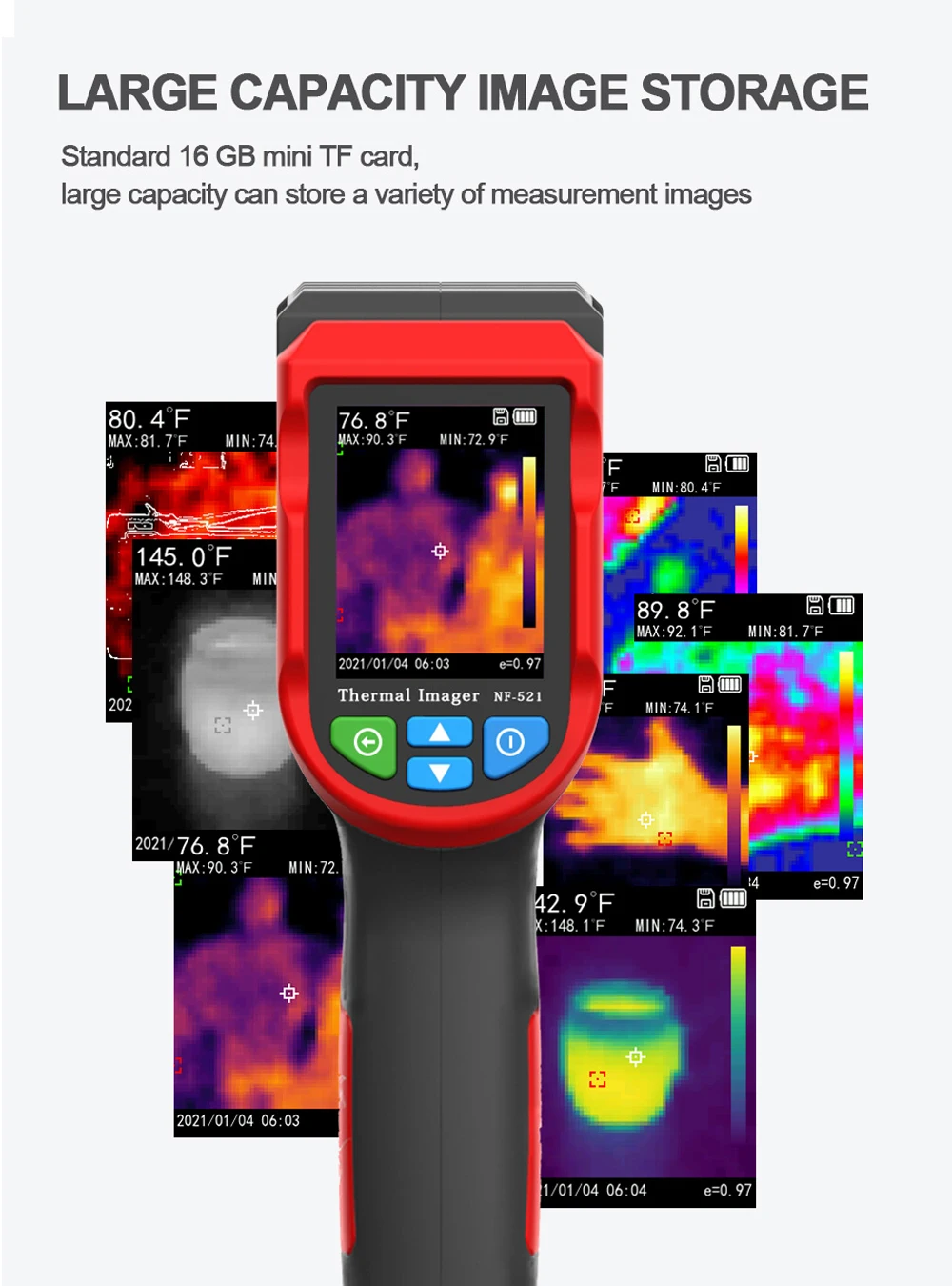 Noyafa Nf 521 Handheld Infrared Thermal Imager 340x240 Resolution Imaging 1024 Pixel Sensor Floor Heating Detector Thermometer