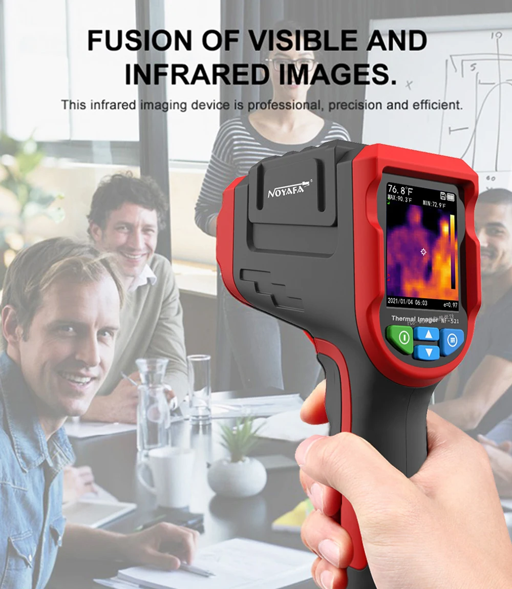 Noyafa Nf 521 Handheld Infrared Thermal Imager 340x240 Resolution Imaging 1024 Pixel Sensor Floor Heating Detector Thermometer