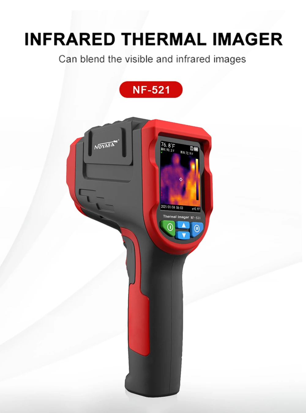 Noyafa Nf 521 Handheld Infrared Thermal Imager 340x240 Resolution Imaging 1024 Pixel Sensor Floor Heating Detector Thermometer