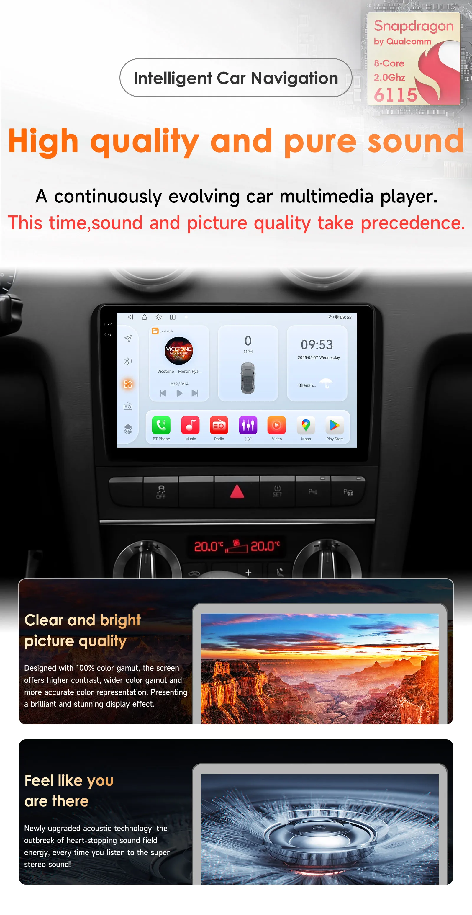 Hizpo AI Voice Radio For Audi A3 8P 2003 - 2013 4G Car Multimedia Player GPS 2din Autoradio Wireless CarPlay Android Auto Wifi