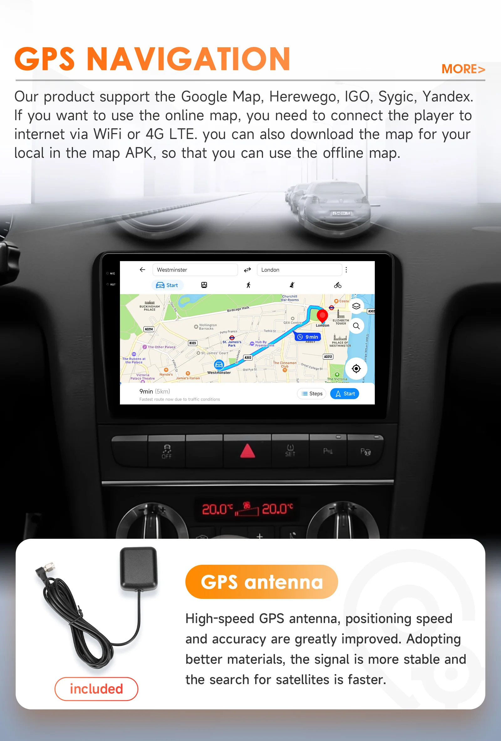 Hizpo AI Voice Radio For Audi A3 8P 2003 - 2013 4G Car Multimedia Player GPS 2din Autoradio Wireless CarPlay Android Auto Wifi