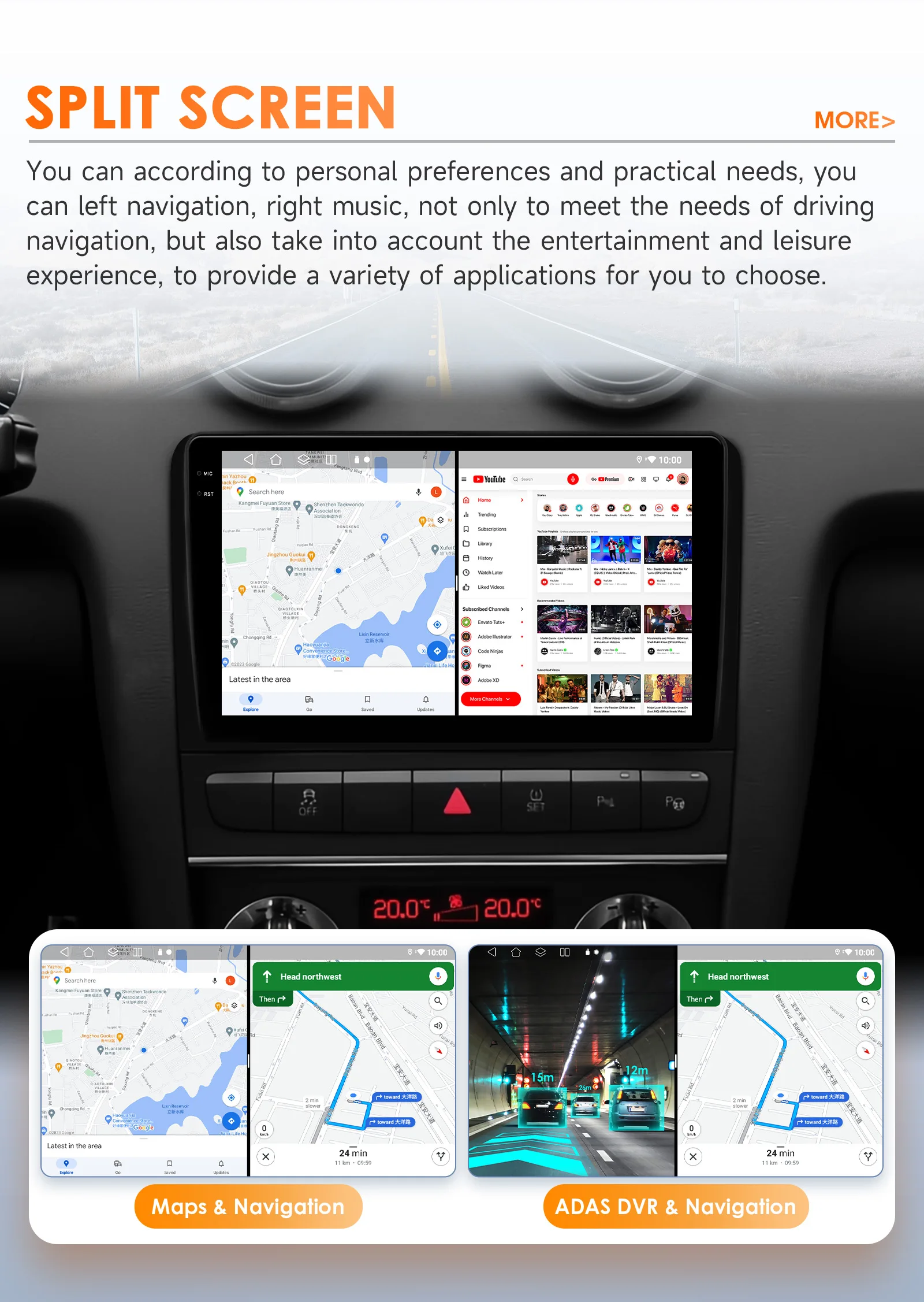 Hizpo AI Voice Radio For Audi A3 8P 2003 - 2013 4G Car Multimedia Player GPS 2din Autoradio Wireless CarPlay Android Auto Wifi