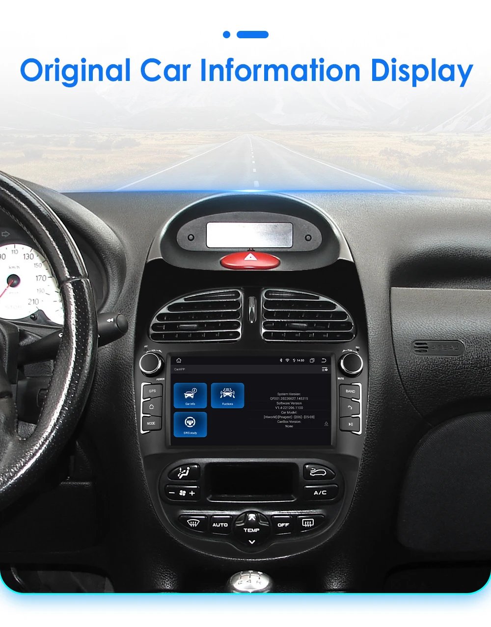 2Din Carplay Android Car Radio For PEUGEOT 206 206CC 206SW 2000-2008 Car Multimedia Player GPS Autoradio 4G-LET 7862