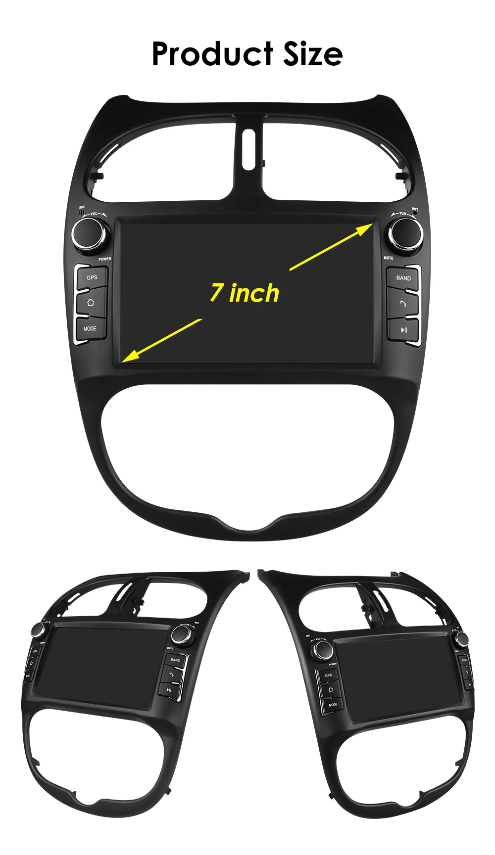 2Din Carplay Android Car Radio For PEUGEOT 206 206CC 206SW 2000-2008 Car Multimedia Player GPS Autoradio 4G-LET 7862