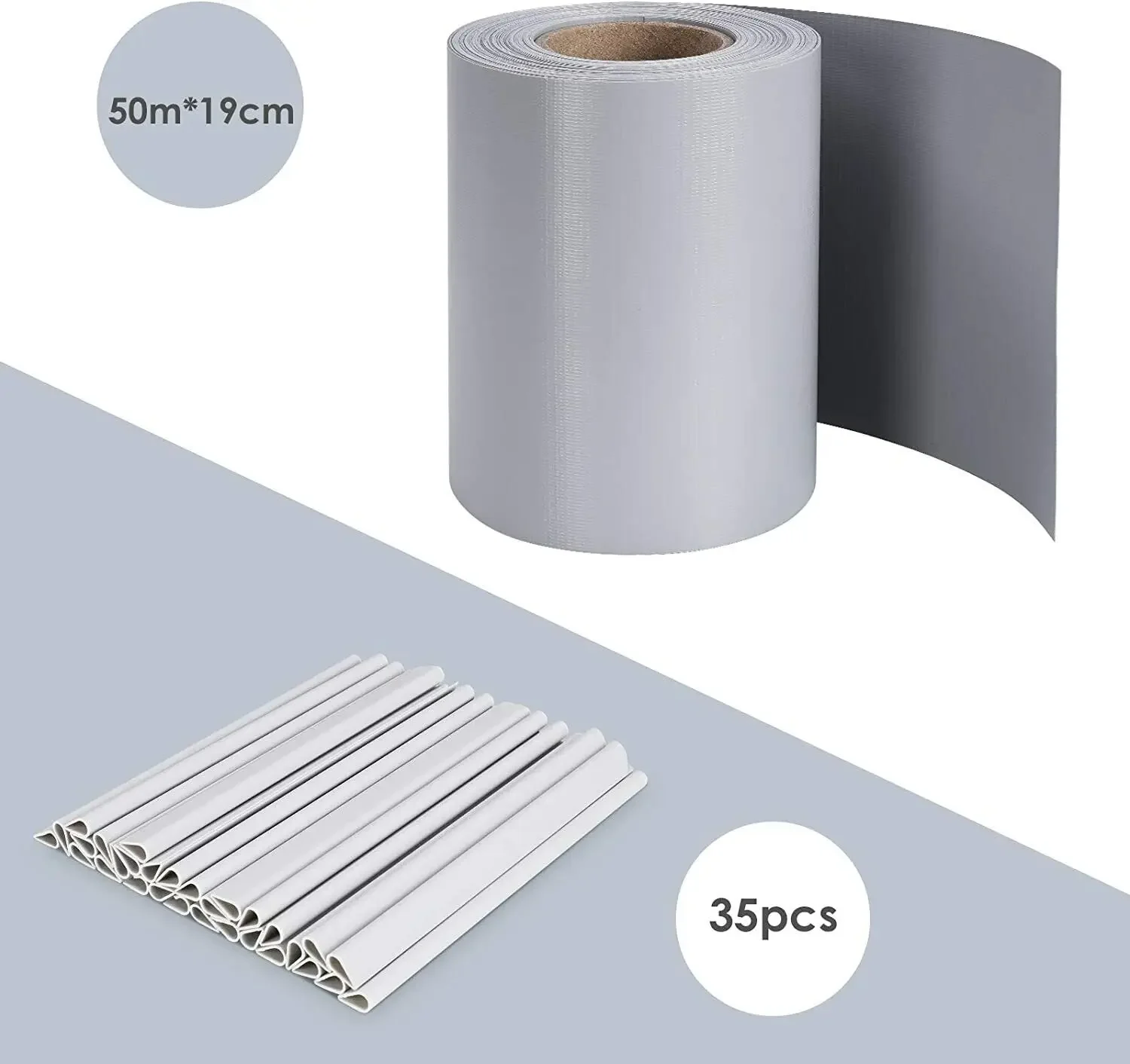Garden Fence Privacy Strip 50m X 19cm PVC Privacy Strip Panel Double Rod Fence Garden Fence Strip Roll Balcony Privacy Screen