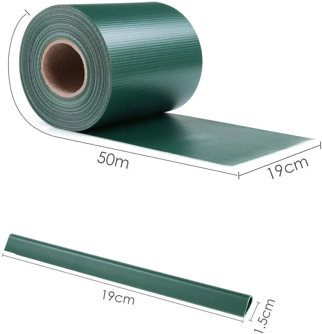 Garden Fence Privacy Strip 50m X 19cm PVC Privacy Strip Panel Double Rod Fence Garden Fence Strip Roll Balcony Privacy Screen