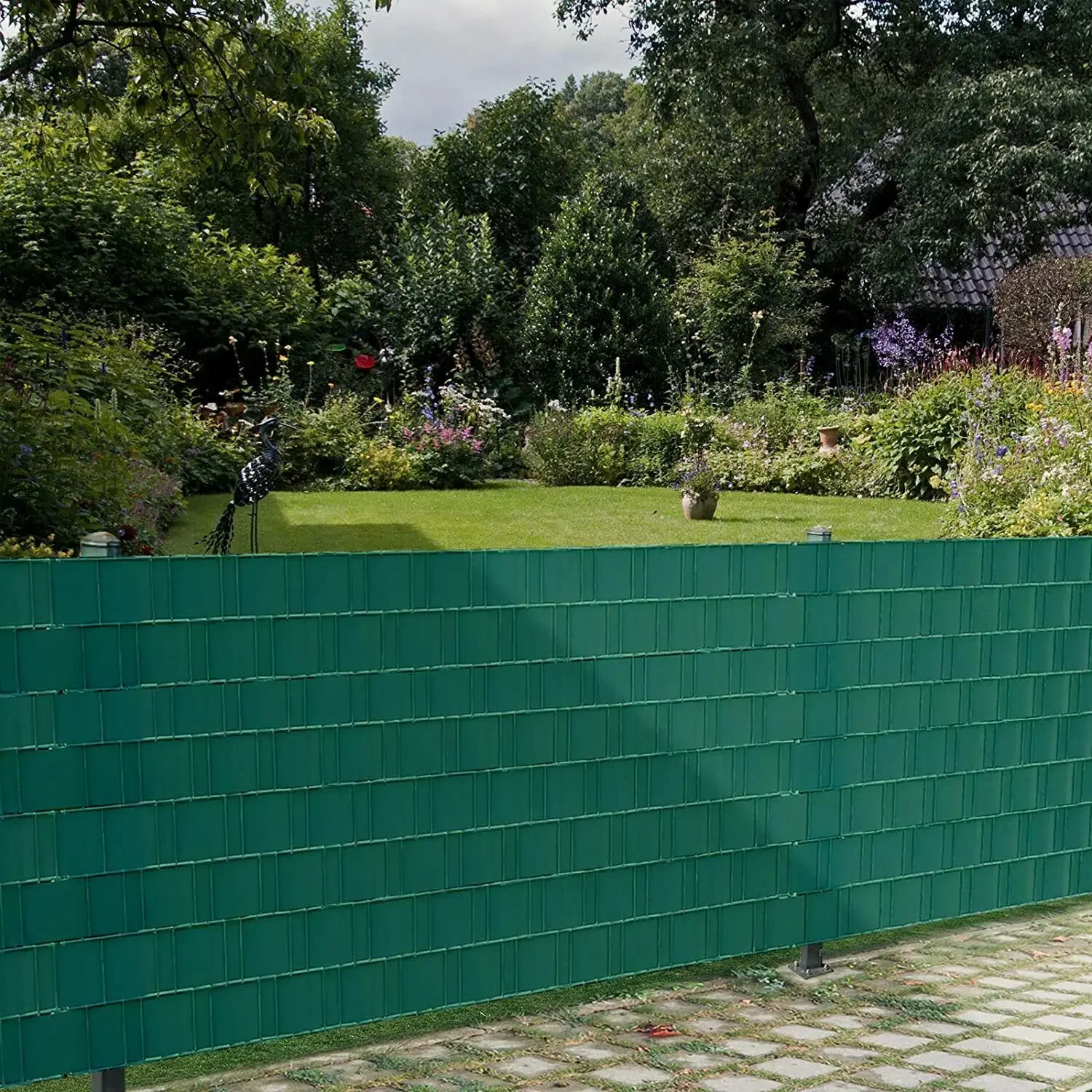 Garden Fence Privacy Strip 50m X 19cm PVC Privacy Strip Panel Double Rod Fence Garden Fence Strip Roll Balcony Privacy Screen