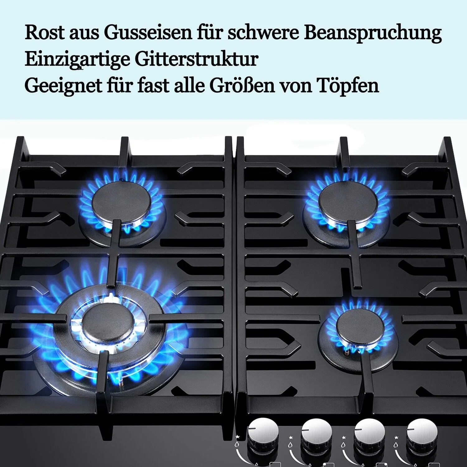 TopStrong 4-burner glass ceramic built-in stove natural gas Propanga gas hob EUGCT-B04