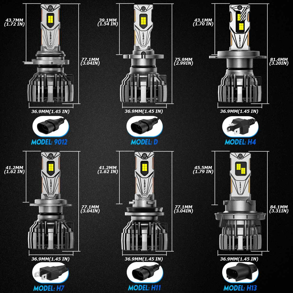 NOVSIGHT H7 Led 140W 30000LM H4 LED Canbus Lamp H11 H8 H9 9005 HB3 9006 HB4 H13 9007 9004 Super Bright 6500K Car Headlight Bulbs