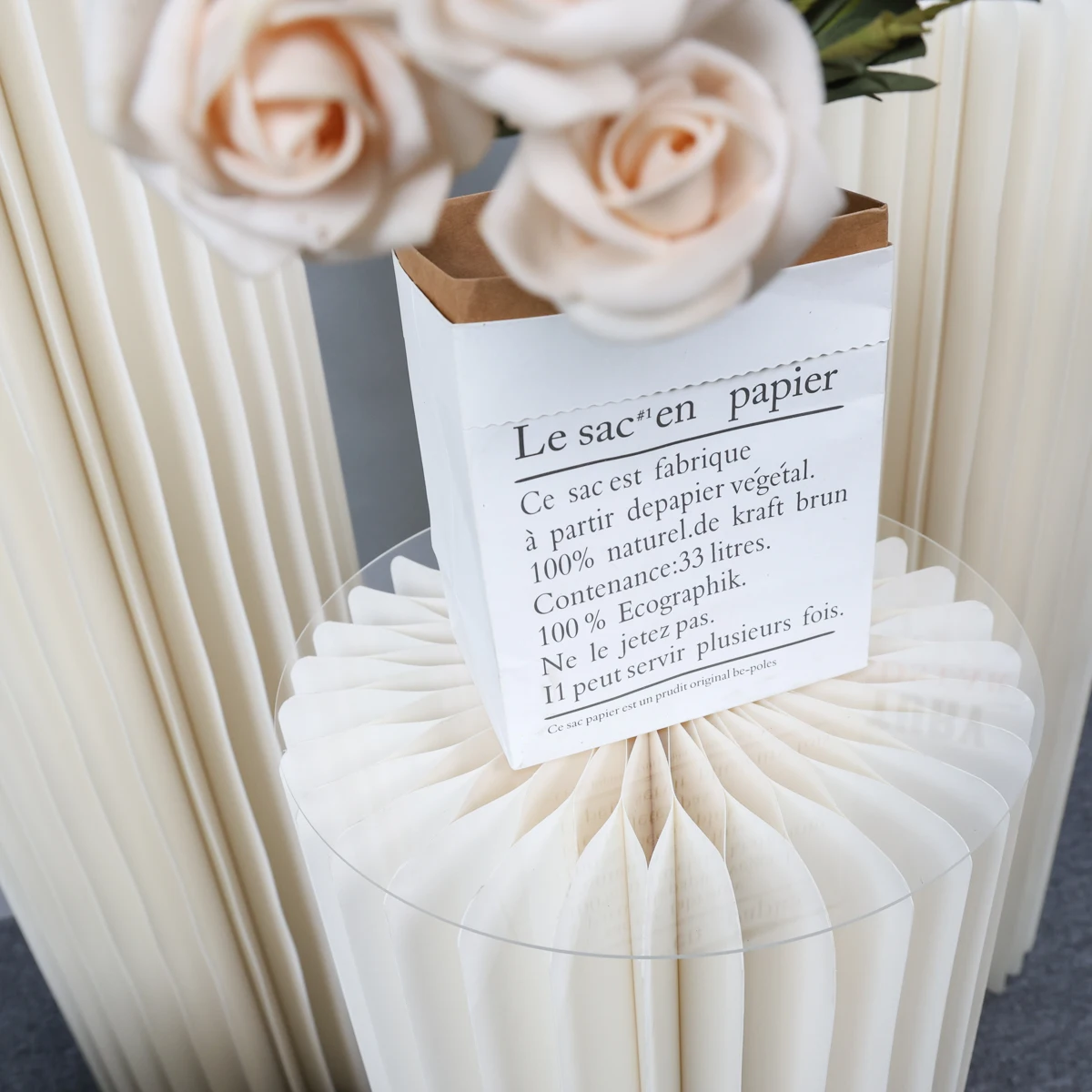 Paper Folding Cylinder Display Stand for Wedding Birthday Party Decor Dessert Table Cake Stand Baby Shower Ramadan Decoration