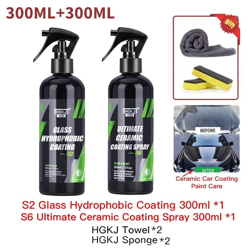 HGKJ S2 Car Glass Coating Agent Anti-rain Waterproof Spray Rain Remover Car Windshield Water Repellent Auto Accessories