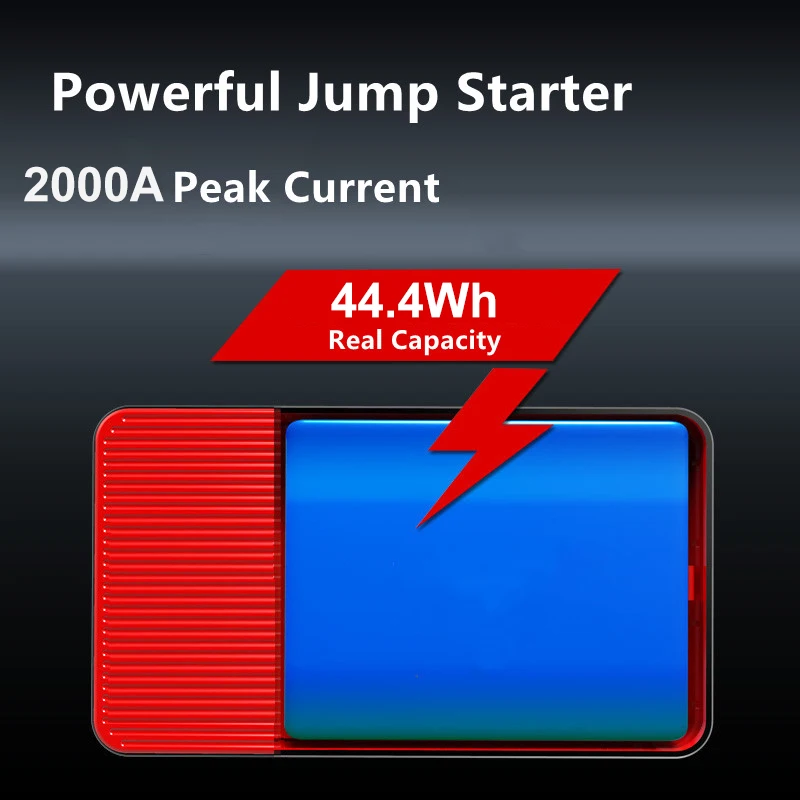 GKFLY Car Battery Jump Starter 2000A/3000A Portable Car Battery Booster Charger 12V Starting Device Emergency Booster