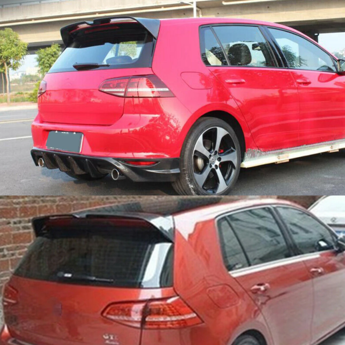 Top Roof Spoiler Wing For 2014-2020 Volkswagen GOLF 7 GTI MK7 MK7.5 Gloss Black