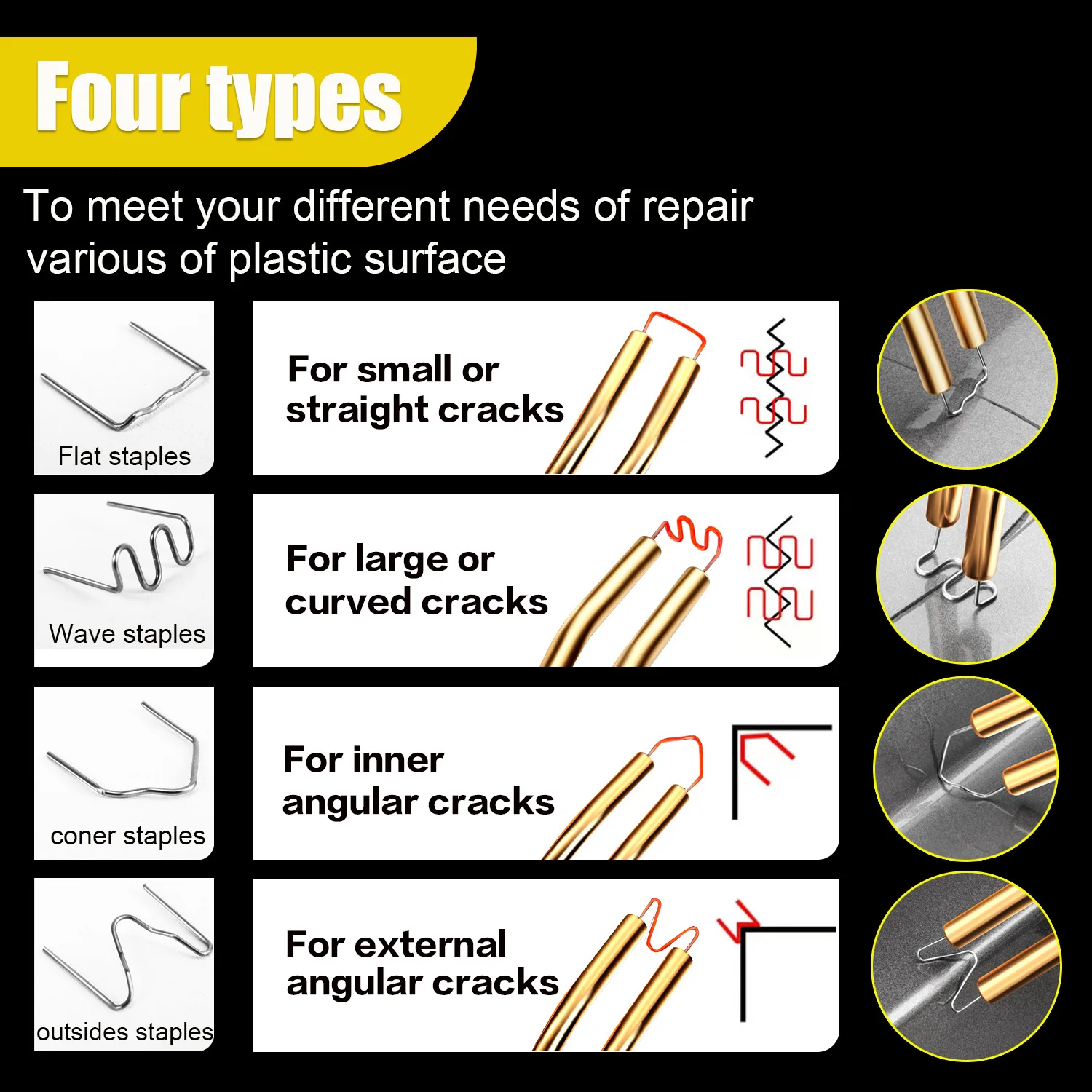 New Plastic Welding Gun Car Bumper Repair Welder Heat Laminator Bumper Repair Kit 400Pcs Repair Nail Multi-function Welder