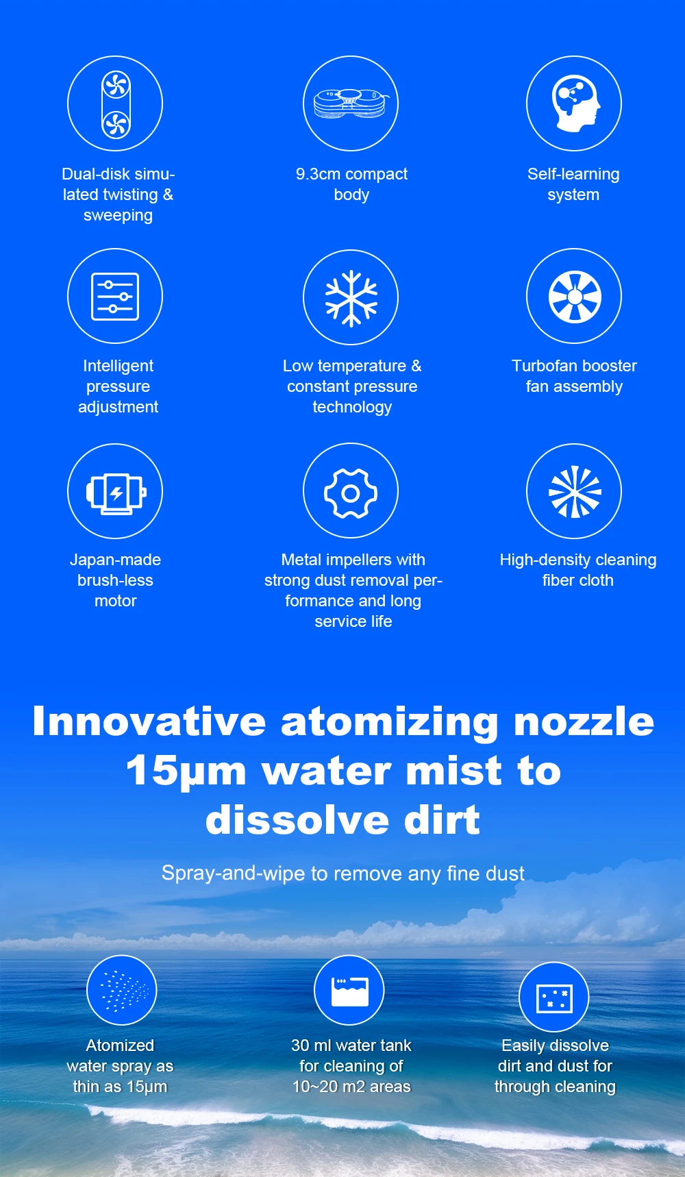 Window Cleaning Robot Liectroux YW610 Water Spray,Ultrathin Window Robot Vacuum Cleaner