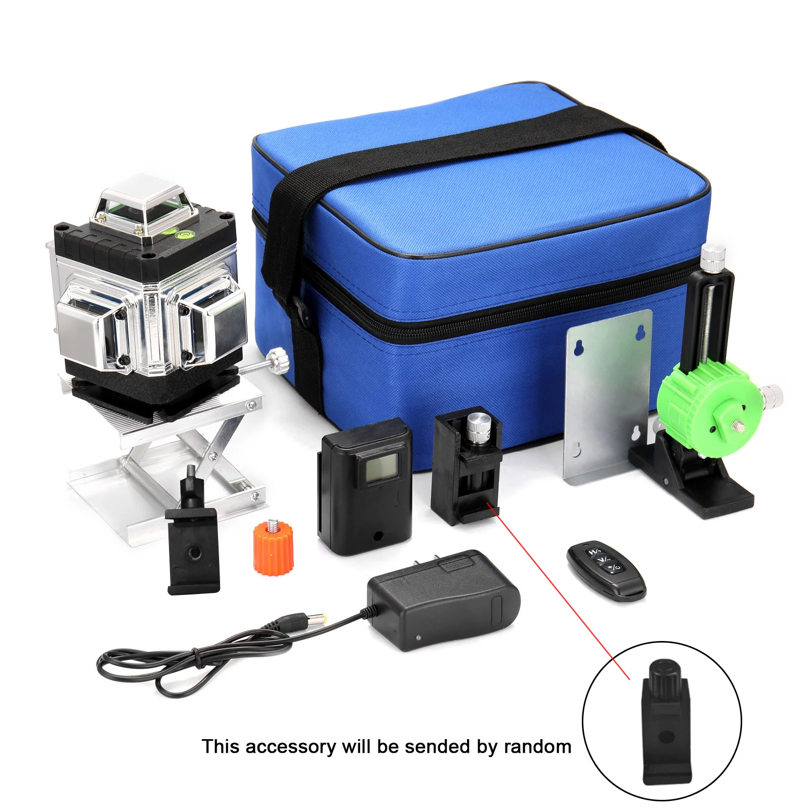 4D 16 Lines Laser Level Self-Leveling Laser Level 360 Omnidirectional Ground and Wall Sticker Vertical Horizontal Oblique Line