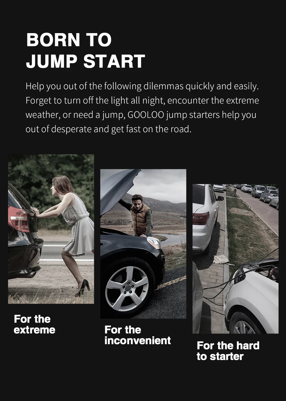 GOOLOO 3000A Car Jump Starter 16000mAh Power Bank Portable Charger Booster 12V Auto Starting Device Emergency Battery Starter