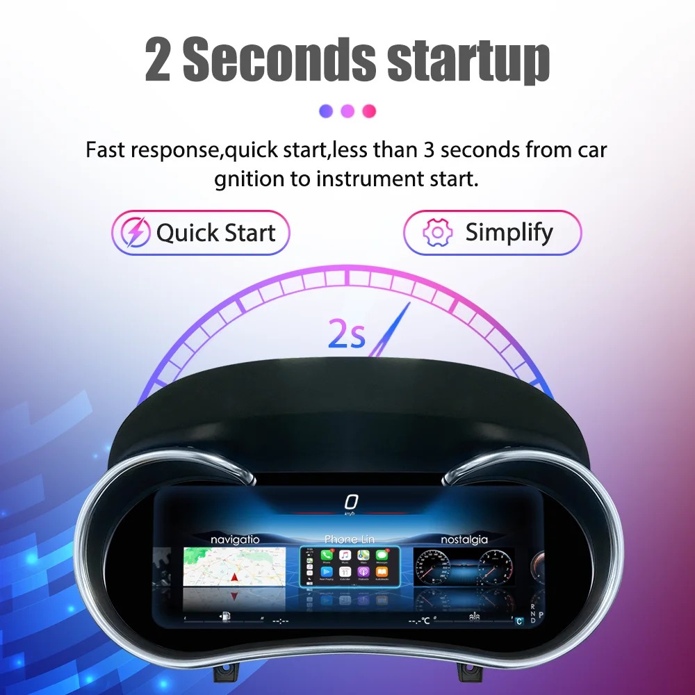 Navidigital 12.3''LCD Digital Dashboard Cluster For Benz R Class ML GL G GLE GLS W164 W166 W463 2006-2019 Years Instrument Panel