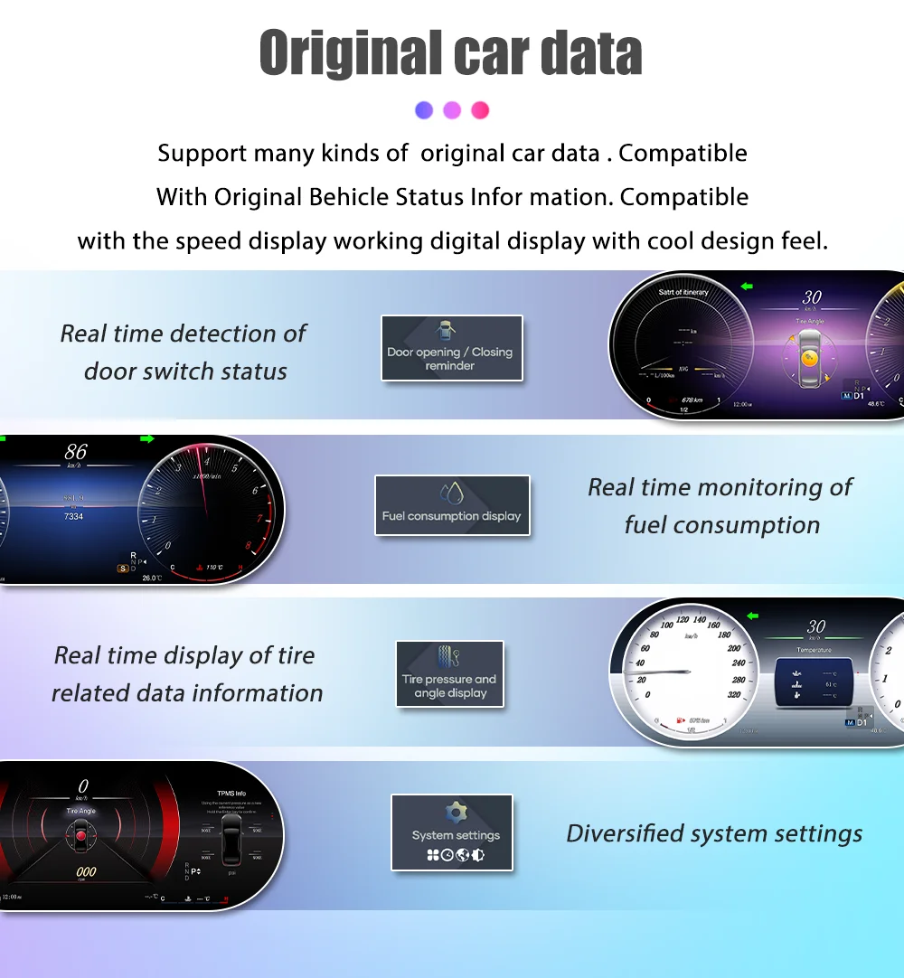 Navidigital 12.3''LCD Digital Dashboard Cluster For Benz R Class ML GL G GLE GLS W164 W166 W463 2006-2019 Years Instrument Panel