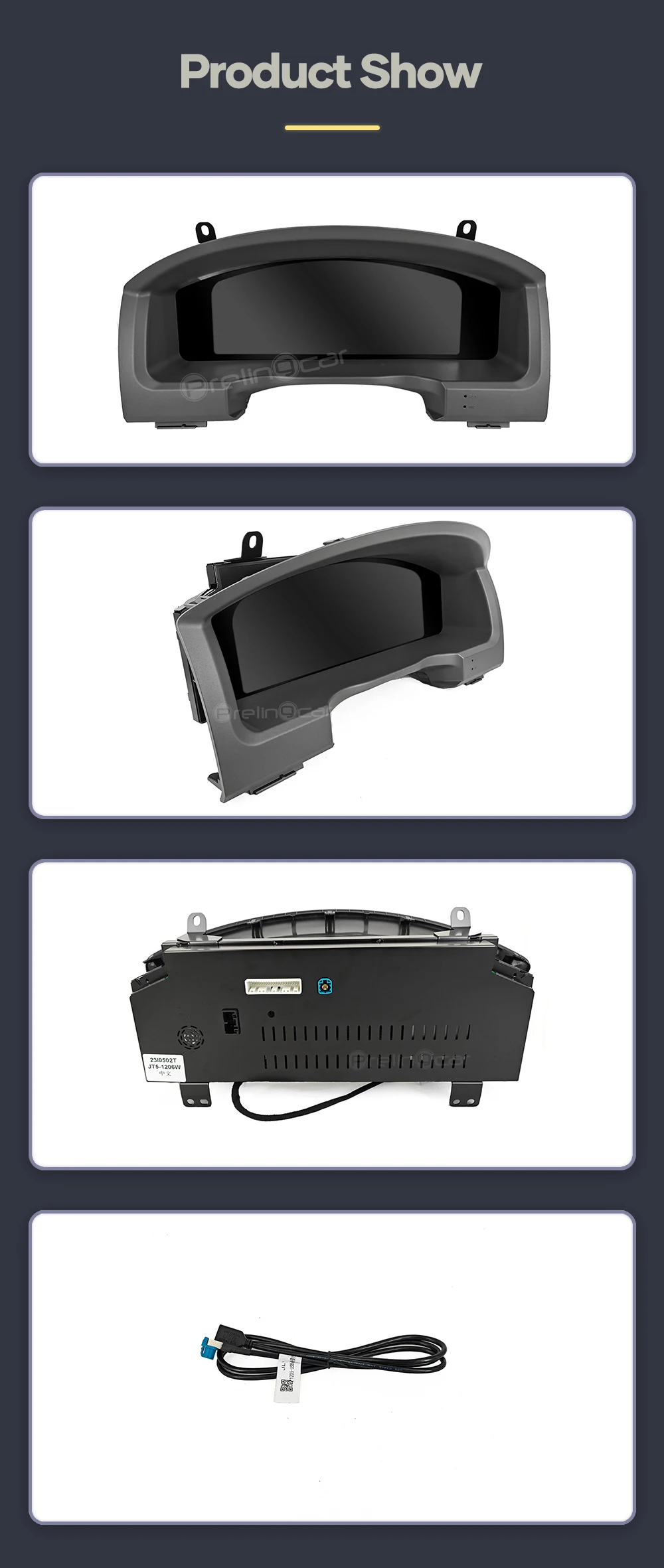 Prelingcar Digital Dashboard For Toyota Land Cruiser 2016-2022 Years Car Lcd Panel Speedometer Virtual Cockpit