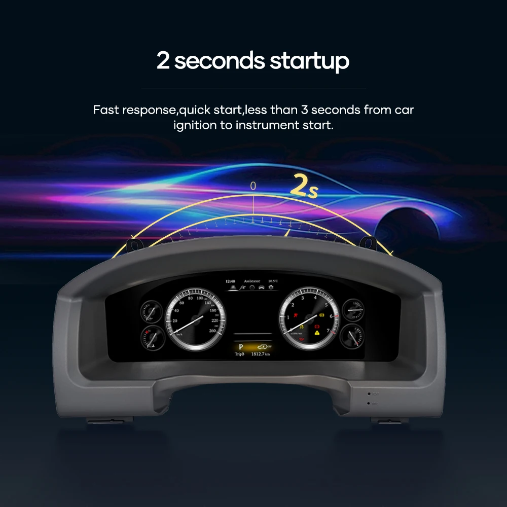 Prelingcar Digital Dashboard For Toyota Land Cruiser 2016-2022 Years Car Lcd Panel Speedometer Virtual Cockpit