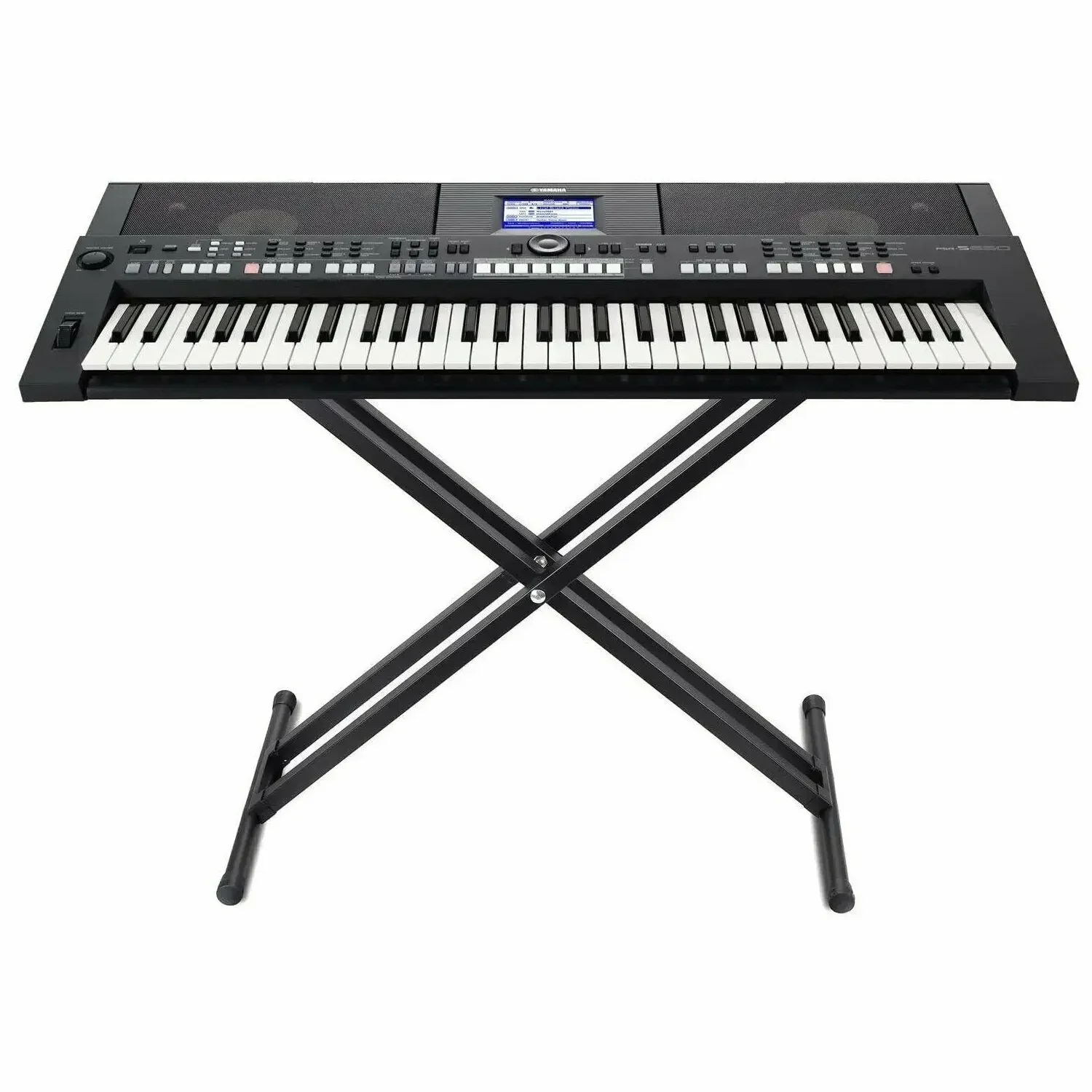 Electronic Piano Keyboard X-Type Universal Stand Double-Braced Folding Stool Seat Chair Bench with Locking Straps Adjustable