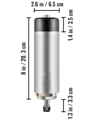 SucceBuy Air Cooled Spindle Motor 0.8KW/1.5KW/2.2KW/3KW/ 4KW ER11/ER20/ER25 Collect for CNC Router Engraving Milling Machine Use