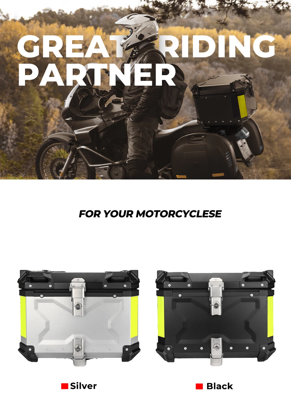 Motorcycle Helmet Box CNC Aluminum Top Tail Rear Luggage Storage Tool Cases Lock Trunk For YAMAHA For Honda For BMW For