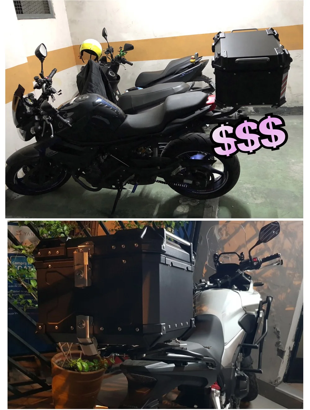 Motorcycle Helmet Box CNC Aluminum Top Tail Rear Luggage Storage Tool Cases Lock Trunk For YAMAHA For Honda For BMW For