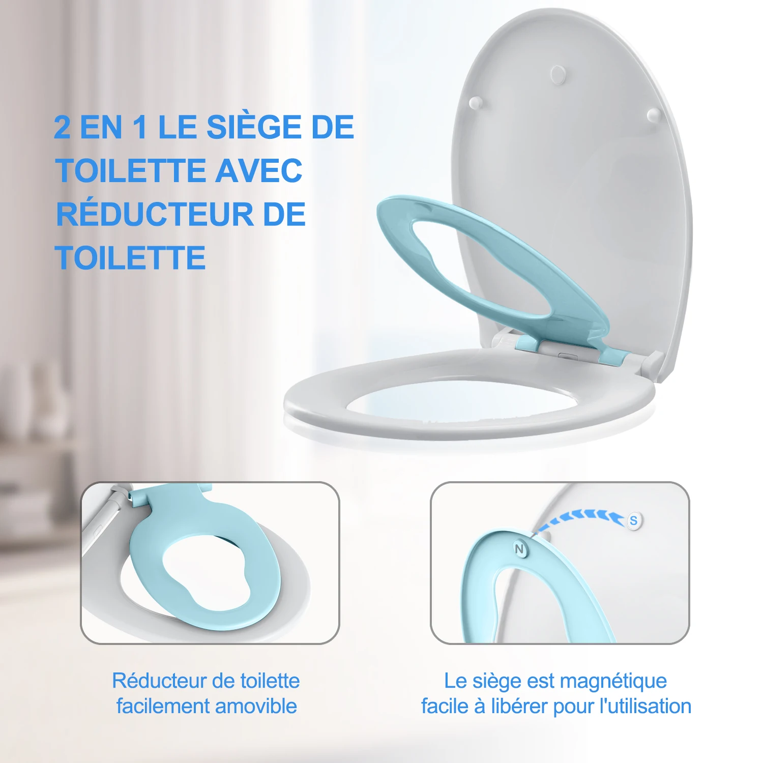 TODOT flidding family toilet glasses with child seat magnetic drop brake and adjustable Hip-bbts01bj