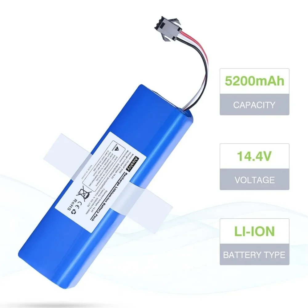 Rechargeable Battery 14.4V 6800mAh For XiaoMi Lydsto R1,Viomi S9,Proscenic M7 Pro,Lenovo LR1 Replacement Li ion Battery Pack