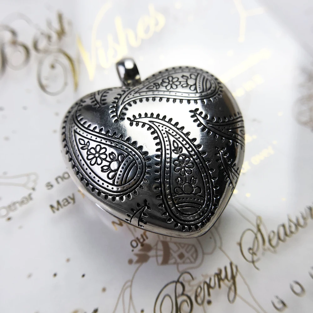 Pendant Large Heart Locket,2021 Spring Brand New Fine Jewelry Europe 925 Sterling Silver Accessories Romantic Gift For Woman