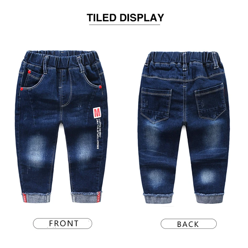IENENS Kids Boys Jeans Baby Clothes Classic Pants Children Denim Clothing Infant Boy Casual Bowboy Bottoms Trousers 4-11 Years