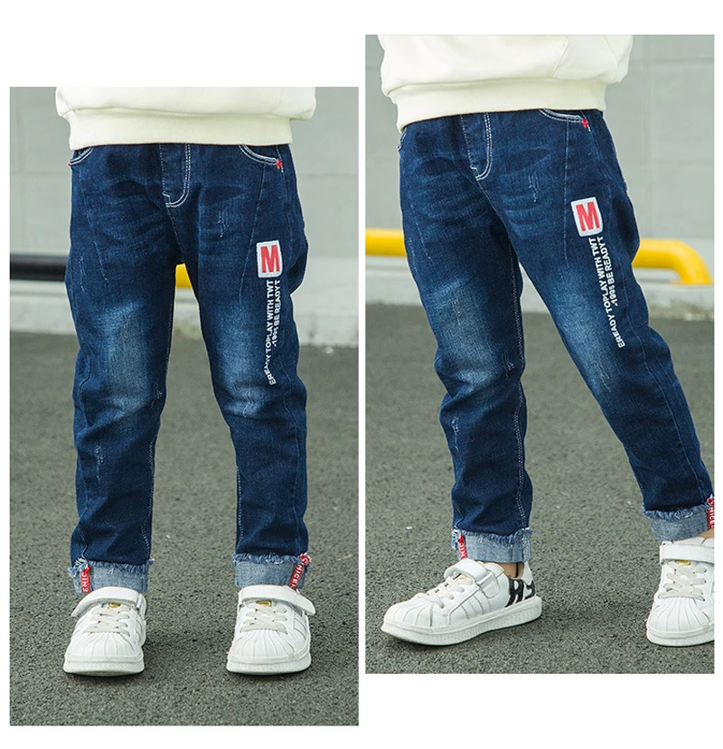 IENENS Kids Boys Jeans Baby Clothes Classic Pants Children Denim Clothing Infant Boy Casual Bowboy Bottoms Trousers 4-11 Years
