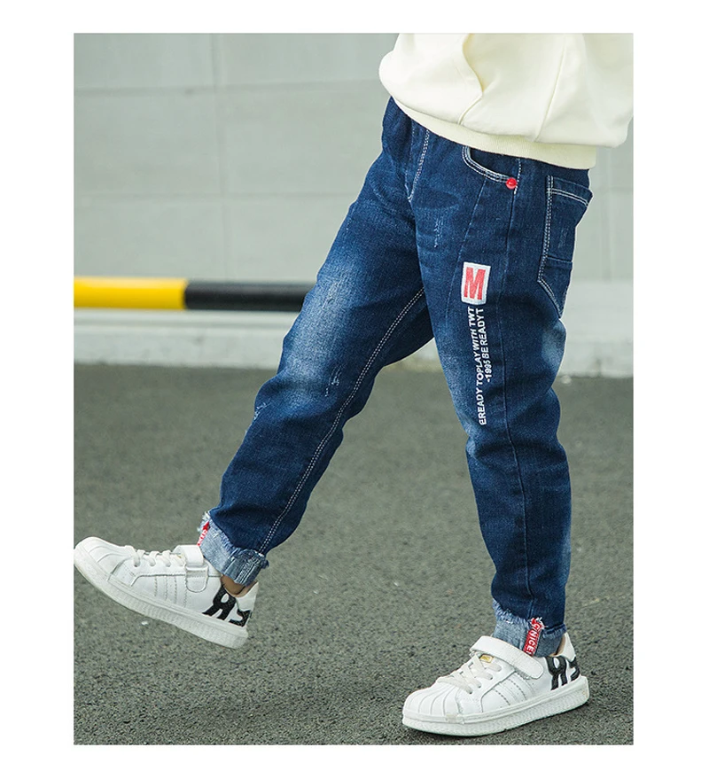 IENENS Kids Boys Jeans Baby Clothes Classic Pants Children Denim Clothing Infant Boy Casual Bowboy Bottoms Trousers 4-11 Years