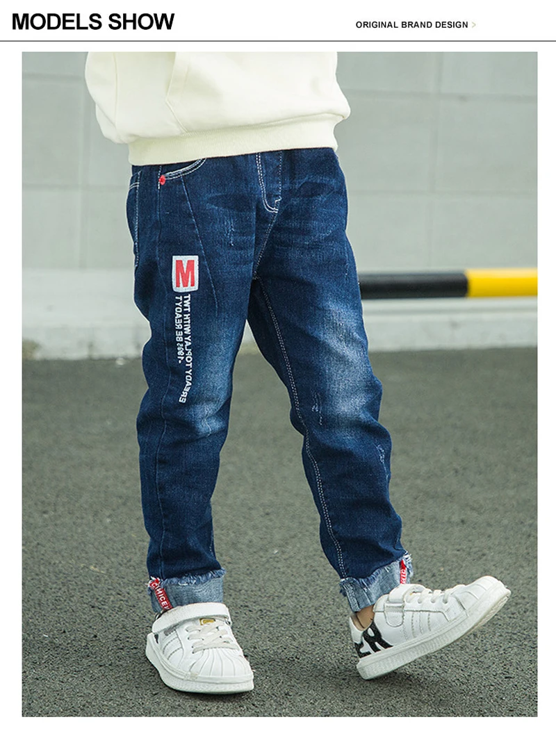 IENENS Kids Boys Jeans Baby Clothes Classic Pants Children Denim Clothing Infant Boy Casual Bowboy Bottoms Trousers 4-11 Years