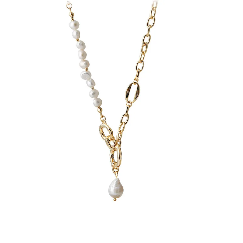 100% Natural Baroque Freshwater Pearl Fashion 14K Gold Filled Female Necklace Bridal Wedding Ceremony Propose Jewellery