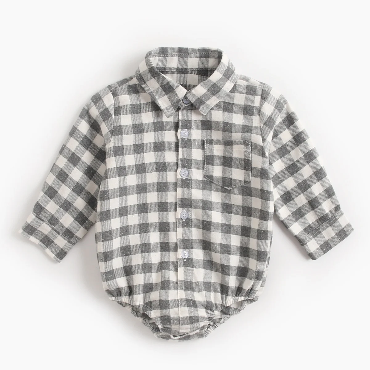 Sanlutoz Plaid Cotton Baby Boys Bodysuits Long Sleeve Baby Clothes Fashion Newborn Bodysuit for Boy