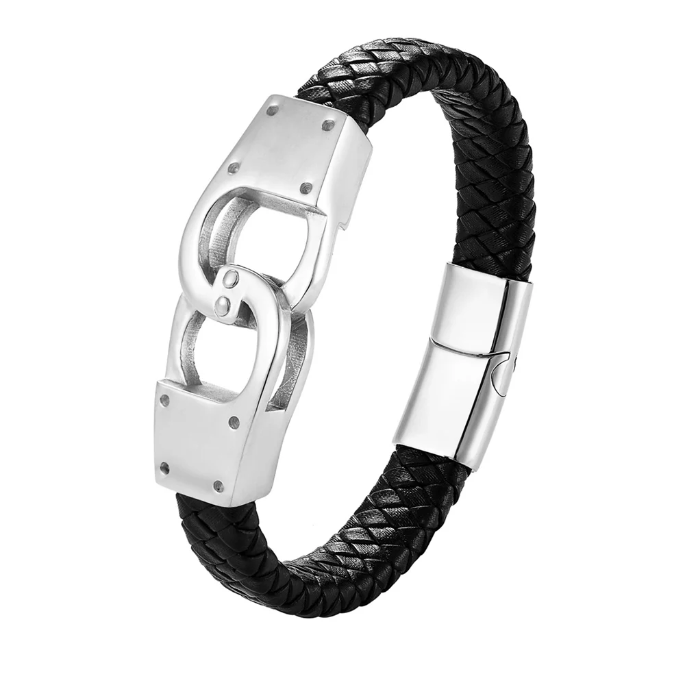 Fashion Genuine Leather Bracelet Gold Color Easy Hook Totem/Geometric Pattern Luxury Jewelry For Birthday Blessing Gift Pulseira