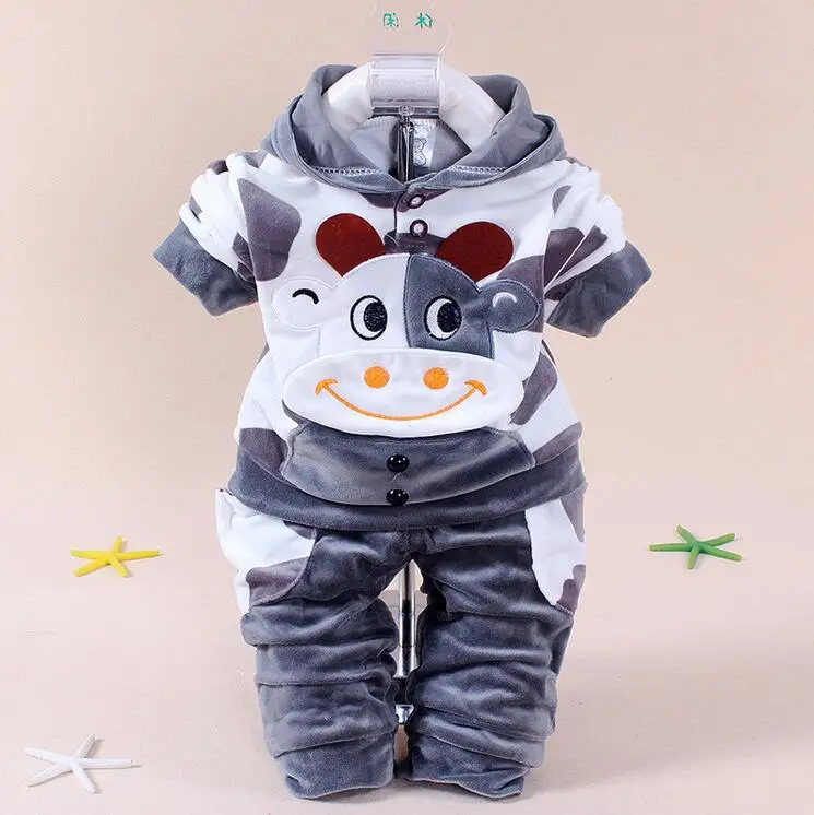 Newborn Clothes Autumn Winter Baby Boy Clothes Sets Children Clothing Sets Kids Girls Sport T-shirt+PantsKeep warm Outfit Suit