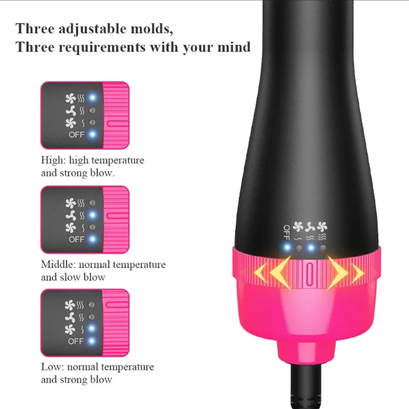 3 in 1 Hair Dryer Brush Dryer and Straightening Brush One Step Hot Air Brush Women's Hair Brush Professional Hair Straightener