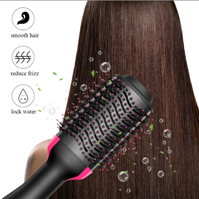 3 in 1 Hair Dryer Brush Dryer and Straightening Brush One Step Hot Air Brush Women's Hair Brush Professional Hair Straightener