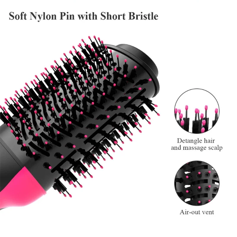 3 in 1 Hair Dryer Brush Dryer and Straightening Brush One Step Hot Air Brush Women's Hair Brush Professional Hair Straightener