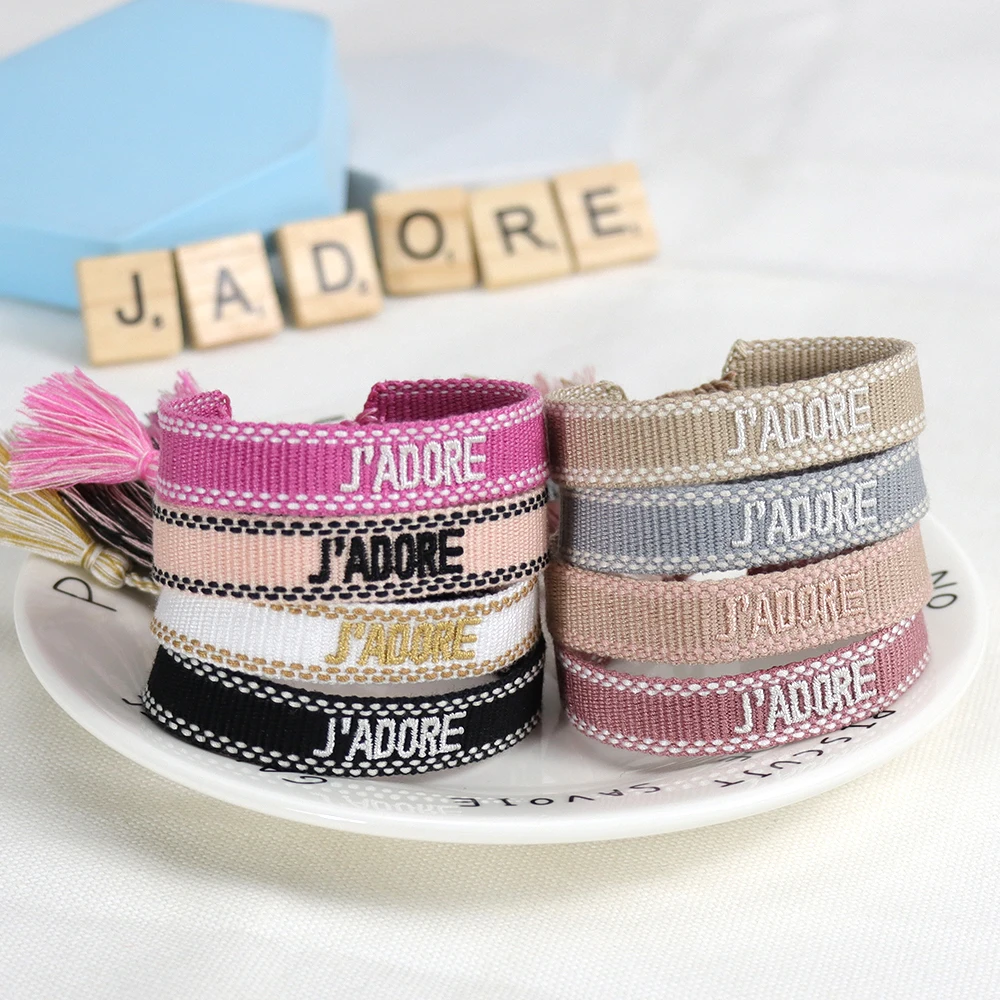 Woven Friendship Bracelet For Women With Saying C'EST LA VIE Summer Stackable Jewelry