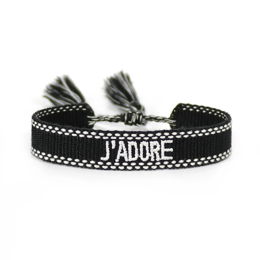 Woven Friendship Bracelet For Women With Saying C'EST LA VIE Summer Stackable Jewelry