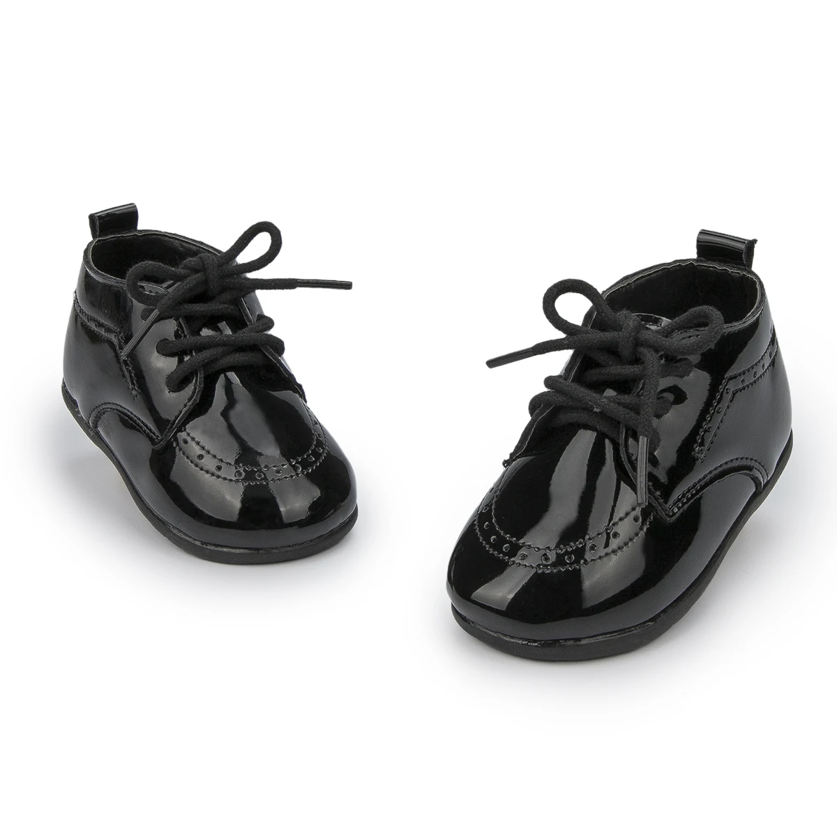 KIDSUN 2021 New Arrival Infant Baby Shoes Baptism Shoes PU Leather Toddler First Walkers Rubber Soft Sole Anti-slip Moccasins