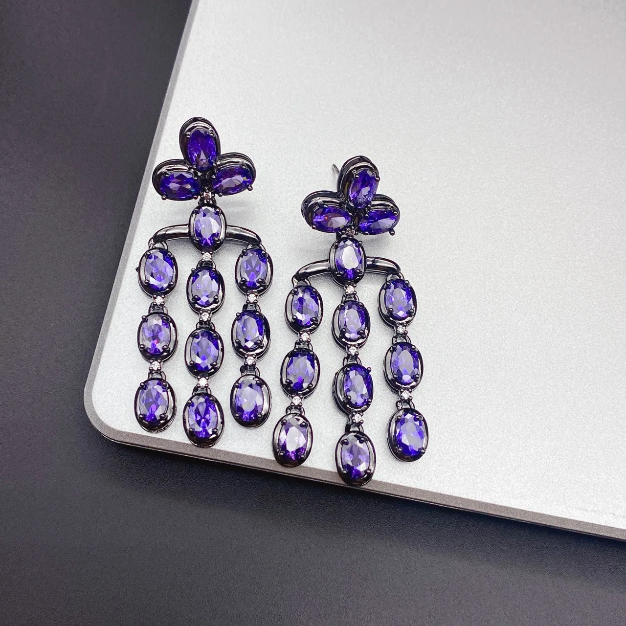 Bilincolor Cubic Zirconia Trendy Cute Tassel Summer Earring for Women